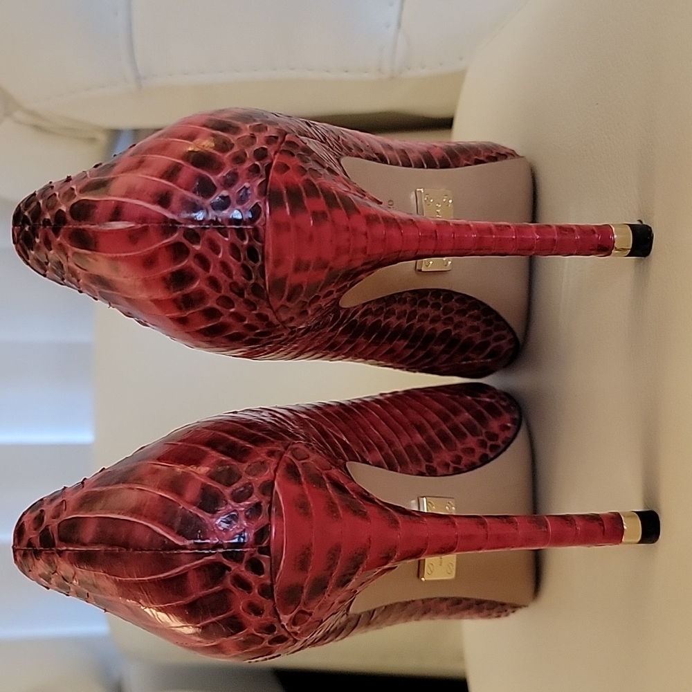 EUC MICHAEL KORS Scarlet Avra Snakeskin Pumps/Heels SZ 6 UK361/2